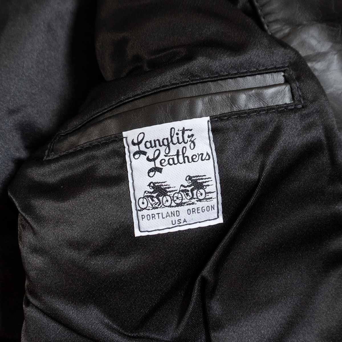 Langlitz Leathers ブラック ライダースジャケット 60's ヴィンテージ ラングリッツレザー ライダースジャケット