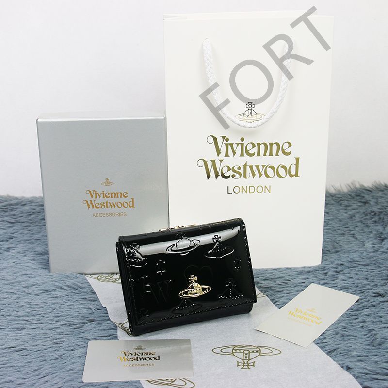 未使用 vivienne westwood がま口 財布 三つ折り 新品未使用】Vivienne