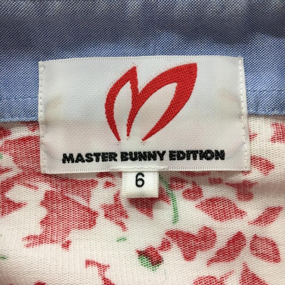 マスターバニー ポロシャツ ゴルフ 半袖 ロゴ 花柄 刺繍 グレー 1 MASTER BUNNY EDITION マスターバニーエディション 半袖