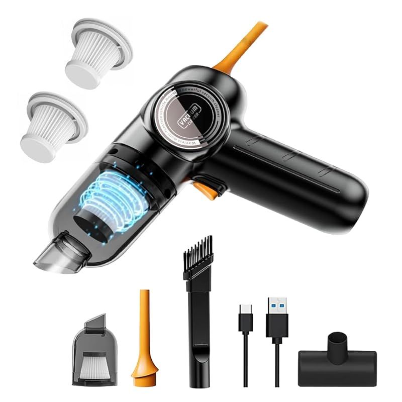 12000PA強力吸引 ハンディクリーナー 車載掃除機 一台多役 コードレス