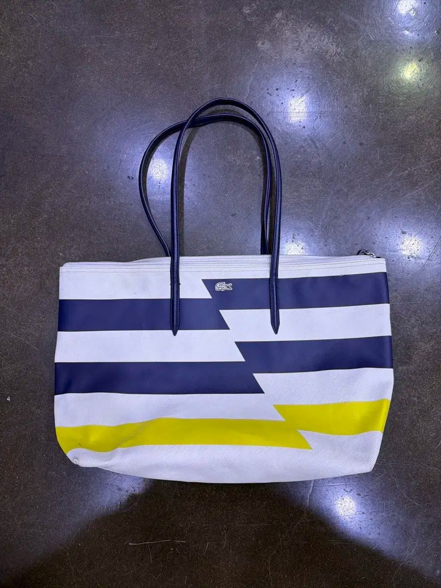 ラコステ x ヤツブキ カプセル コレクション プリント ストライプ ショッパーバッグ