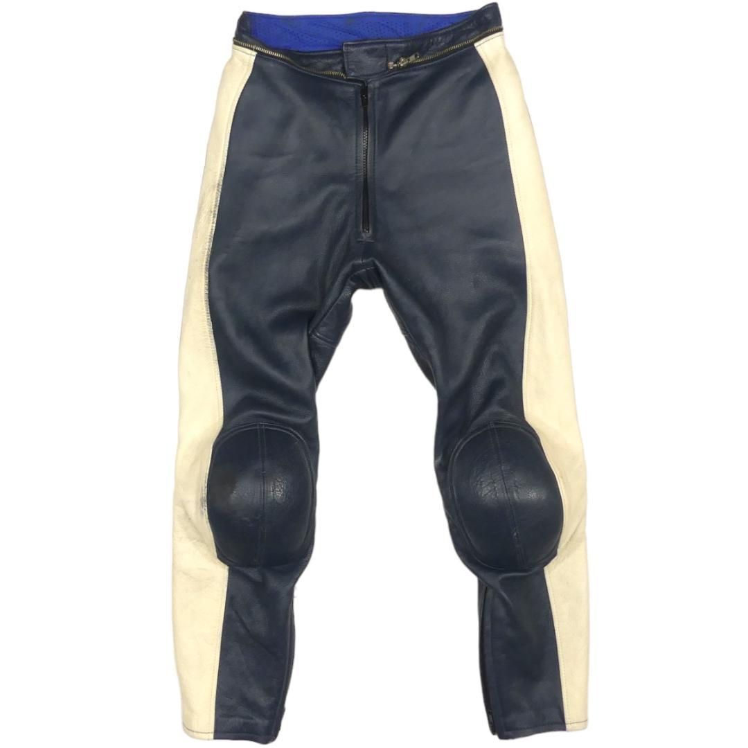 レザーレーシングスーツ 本革 ツナギ M バイクウエア セパレート X7174