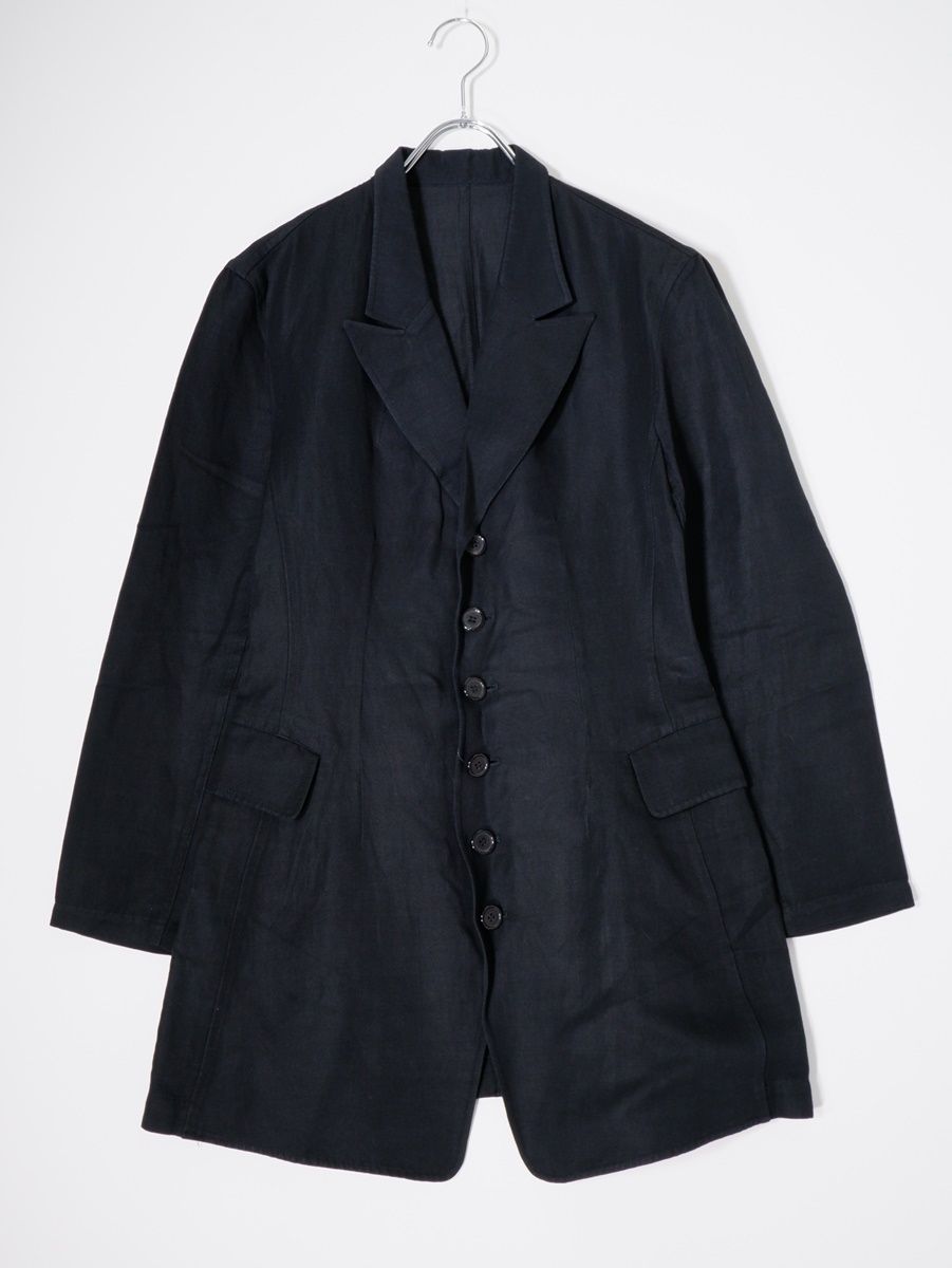 A/W Y‘s ワイズ ヨウジヤマモト ロングジャケット コート 3 Y's for men yohji yamamoto 裏地カラー切替えデザイン ロング