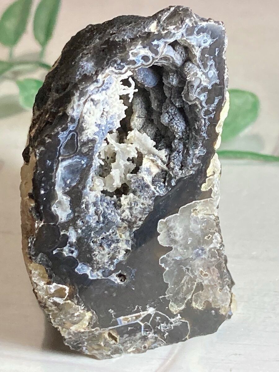 瑪瑙✨　アゲート ジオード　水晶・カルサイト共生　方解石　晶洞　原石 a2305d76c2b099c24259eb045b12f6