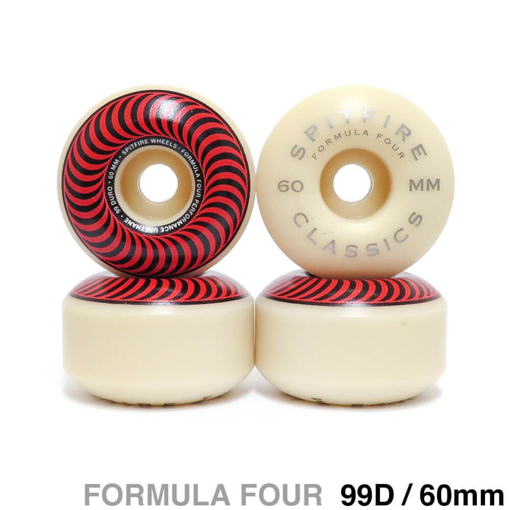 SPITFIRE WHEEL スピットファイヤー ウィール FORMULA FOUR F4 CLASSIC 99D RED|BRONZE 60mm スケートボード スケボー