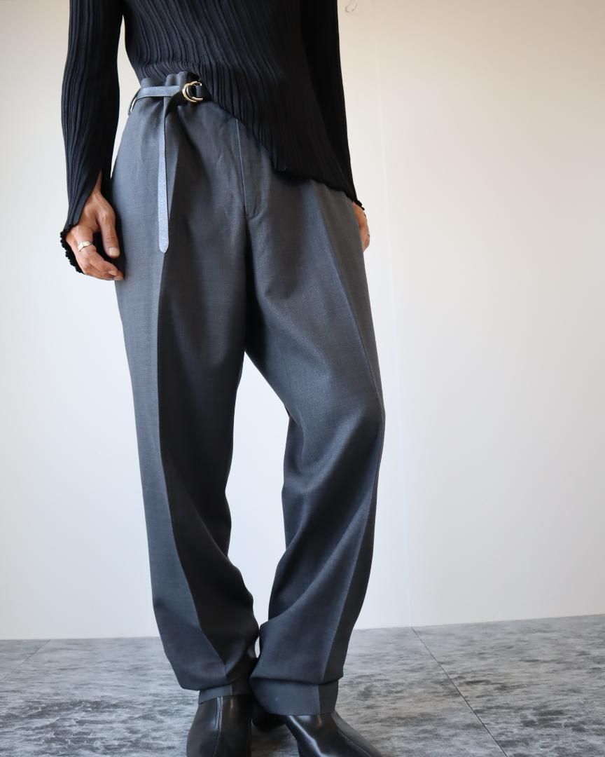 新品　LAUREN RALPH LAUREN　スラックス　グレー　ウール　W40 Ralph Lauren - 【ラルフローレン】ウール ワイド ノータック