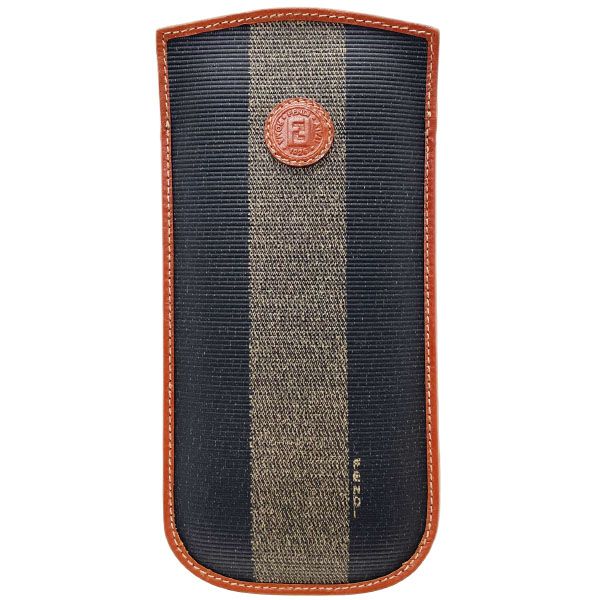 フェンディ メガネケース ペカン ブロックチェック アイグラスケース PVC カーキ ブラック 黒 ブラウン 茶色 2804 308480 FENDI FF サングラスケース 眼鏡ケース めがねケース アイウェア アイウェア小物 ブランド小物