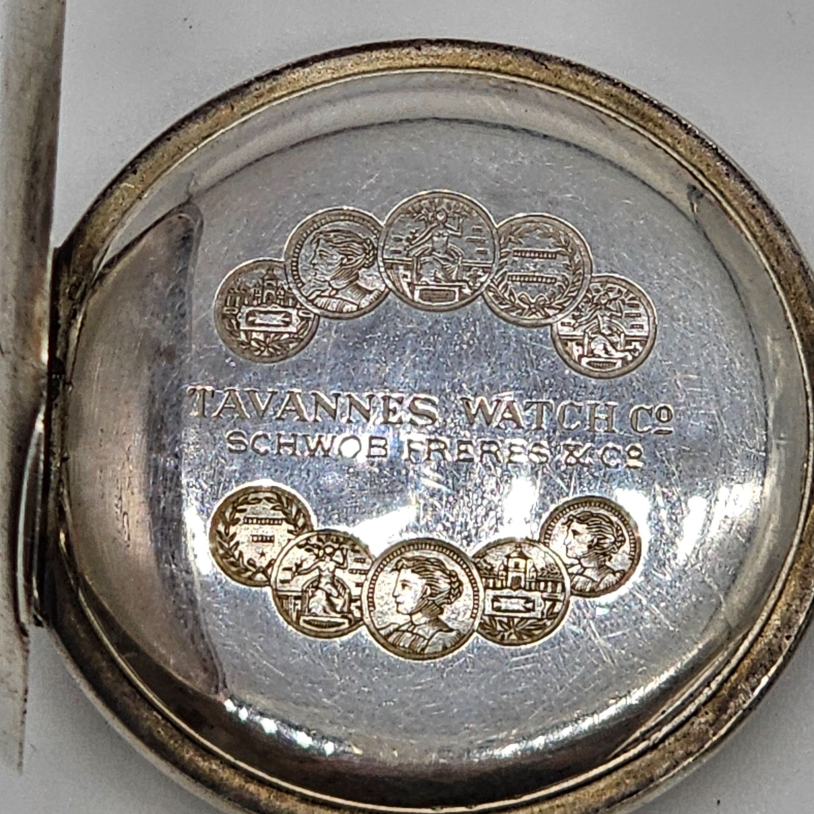 明治時代に輸入販売された両蓋手巻き懐中時計（スイス「タバン社