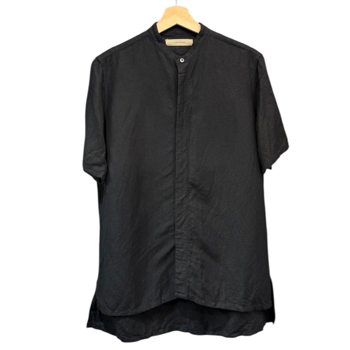 suzuki takayuki スズキタカユキ square-cut shirt リネンレーヨン売れ筋商品|||シャツ S233-02 00 ブラック R14597 suzuki takayuki スズキタカユキ square-cut shirt リネン