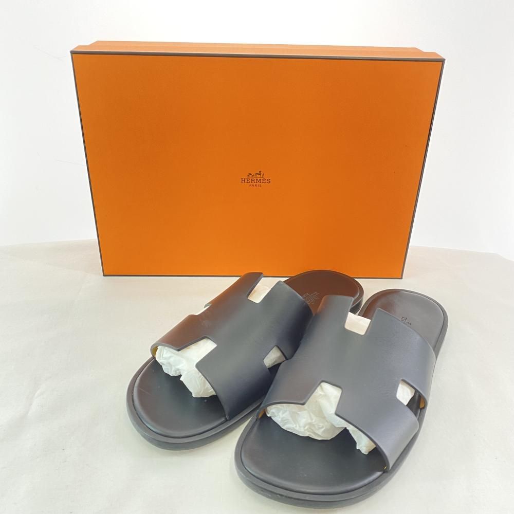 40 Size } HERMES(エルメス) イズミール スリッパ 白 HERMES