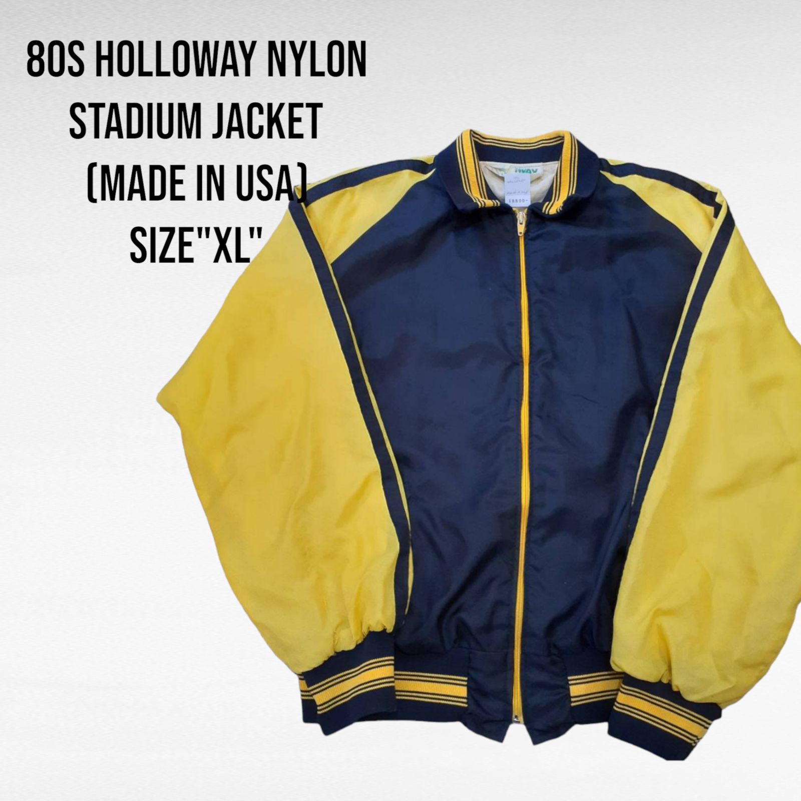 USA製 80s Holloway ナイロンスタジャン XL