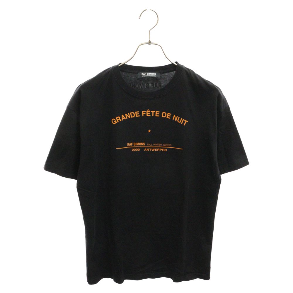 RAF SIMONS (ラフシモンズ) 22AW TOUR T-SHIRTS GRANDE FETE DE NUIT 222-M104 ツアーTシャツ  グランフェッテドゥヌイト 半袖クルーネックカットソー ブラック - メルカリ