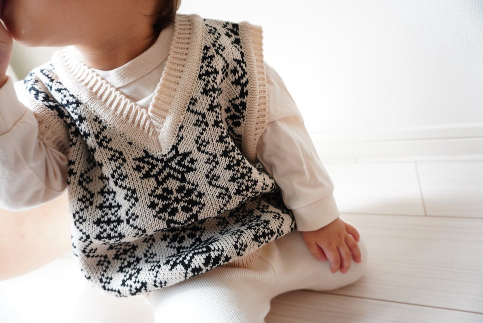 the lala ニットベスト knit vest S thelala - キッズ服男の子用