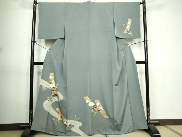 No.2507 未使用シリーズ正絹金彩草花流水訪問着 美品 - メルカリ