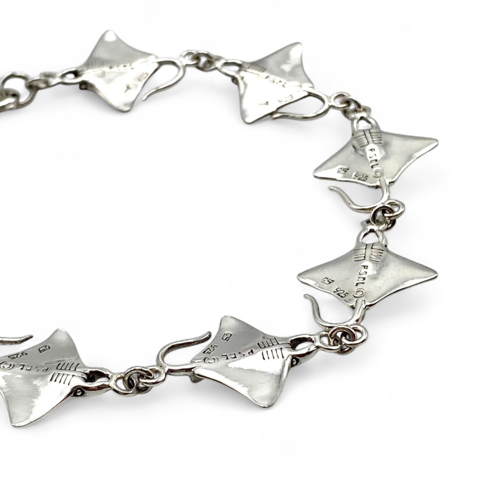 海の使い】スティングレー エイモチーフ Silver 925 Bracelet シルバー 