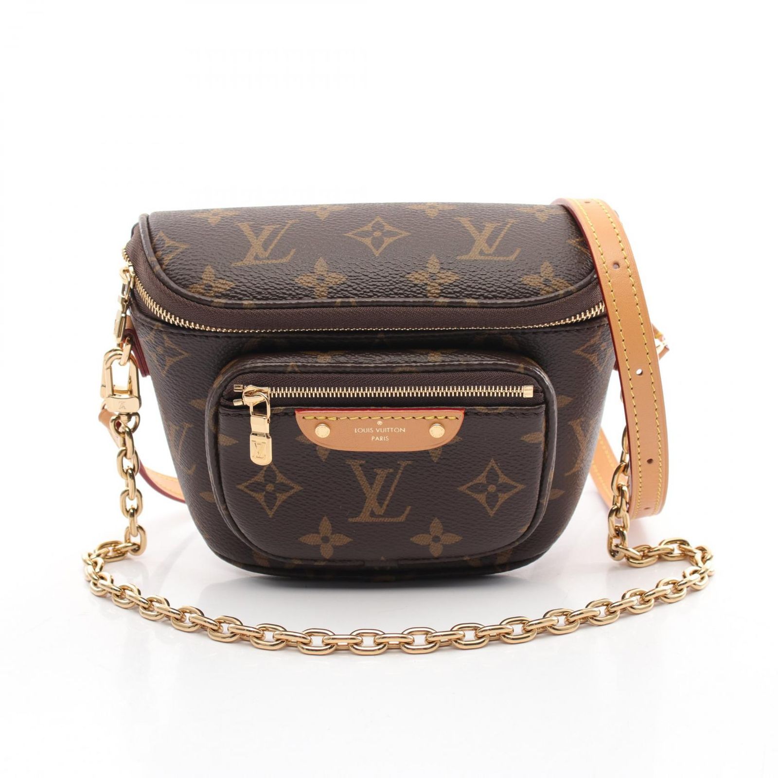 ルイ ヴィトン LOUIS VUITTON ショルダーバッグ ミニ バムバッグ M82335 PVCコーティングキャンバス レザー ミニ バムバッグ レディース Used A