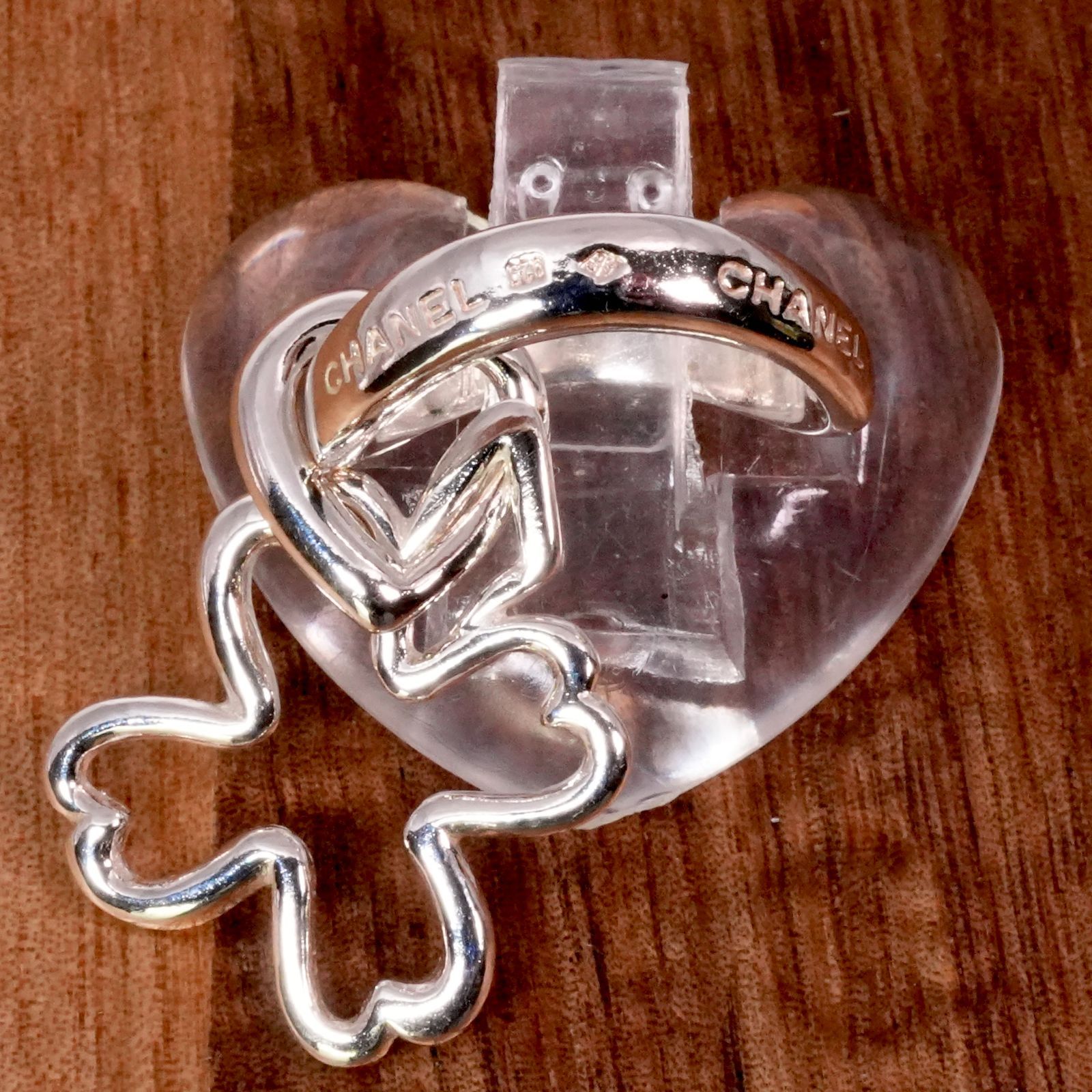 極美品 シャネル クローバーチャーム ヴィンテージ リング/25-77S  