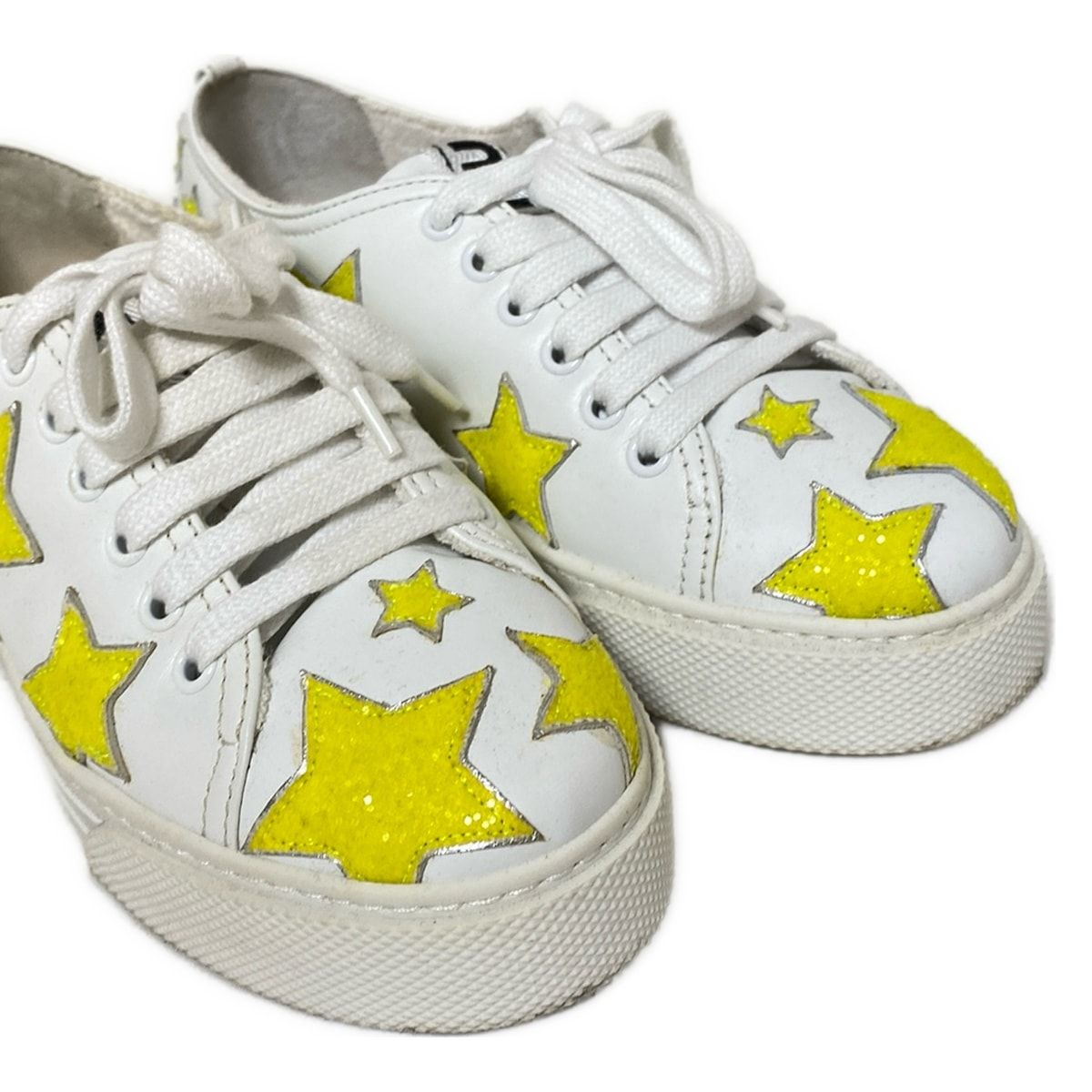 miu miu グリッタースニーカー シューズ サイズ37 レディース 靴 miumiu ゴールド グリッター スニーカー ビジュー ミュウミュウ