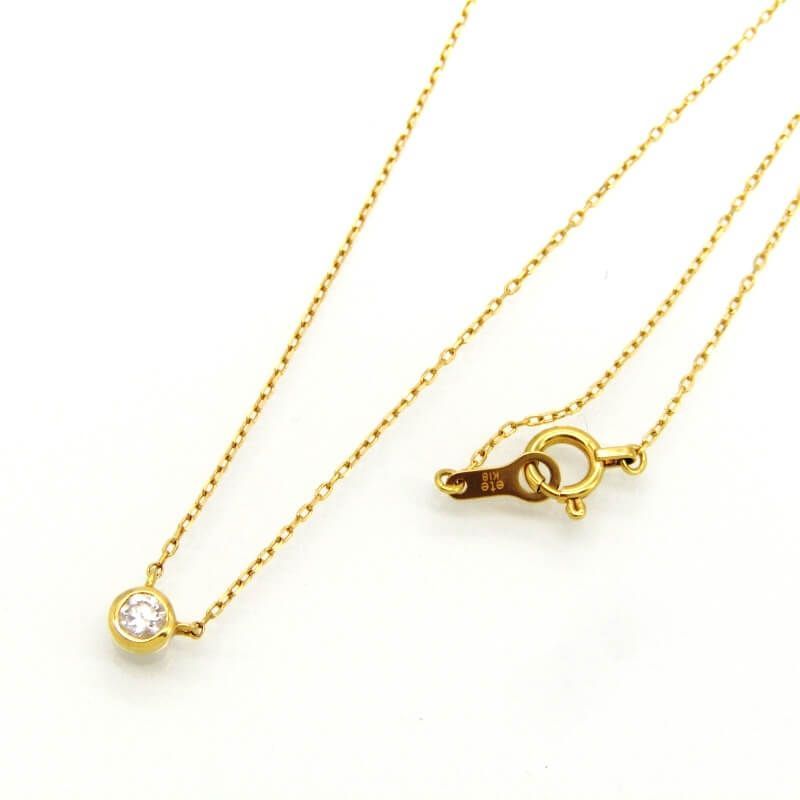 美品 ete エテ ネックレス K18YG ダイヤモンド 0.1ct ブライト