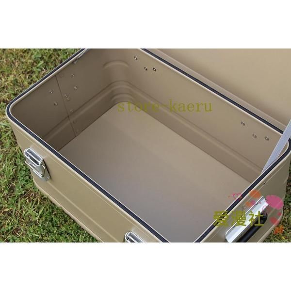 50L アウトドア収納ボックスアルミコンテナキャンプ収納箱トランクカーゴ