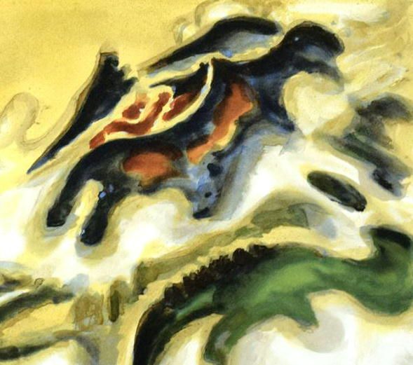 小山敬三 「晴夏浅間」 リトグラフ 10号 真作保証 直筆サイン 希少