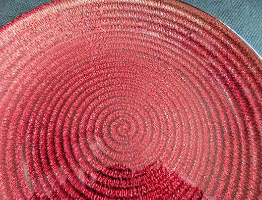 イタリアIVV社製 ハンドメイド 六角ガラスプレート 2枚セット