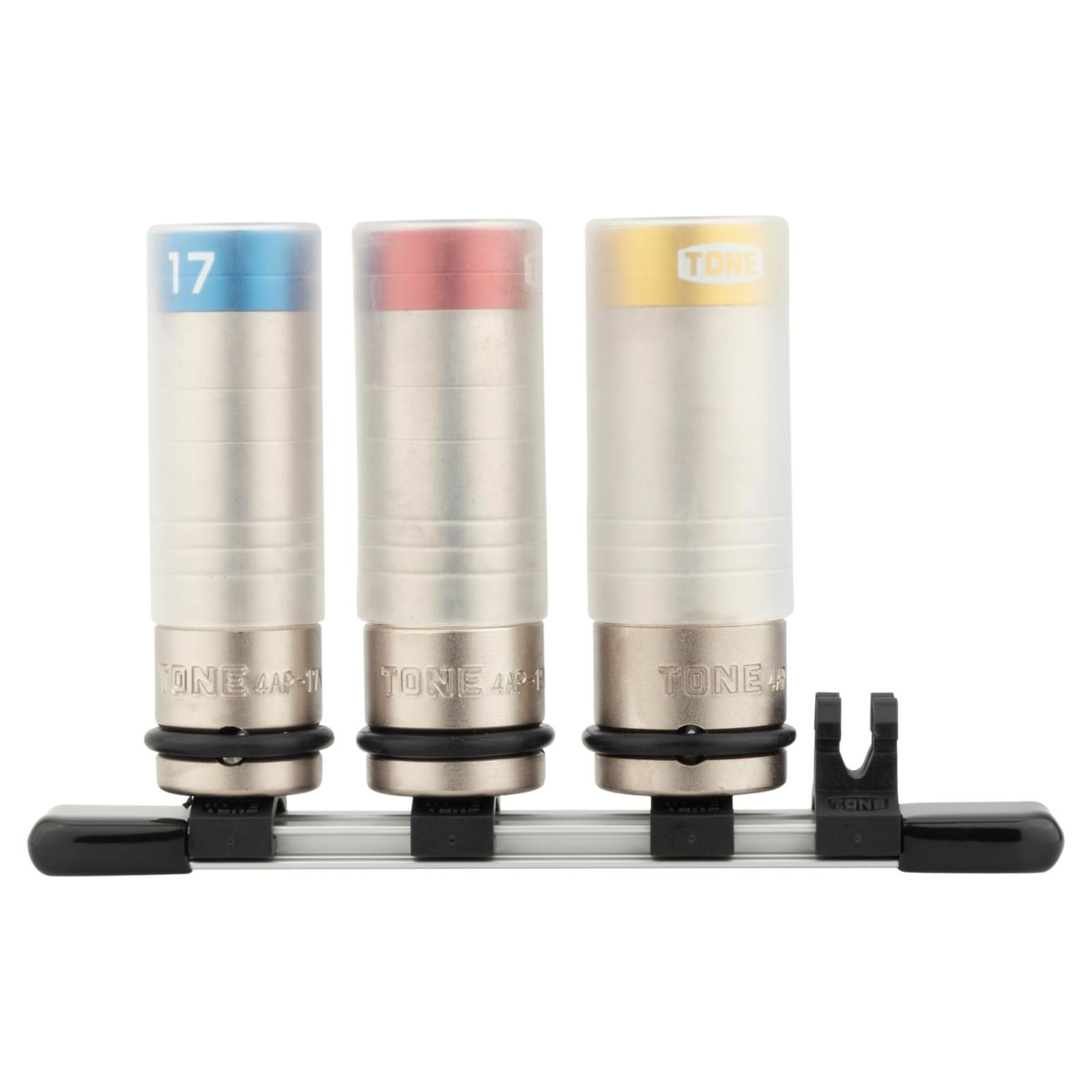 トネ TONE プロテクター付インパクト用薄形ホイルナットソケットセット ホルダー付 HAP403N 差込角12.7mm 1|2＂ 内容3点