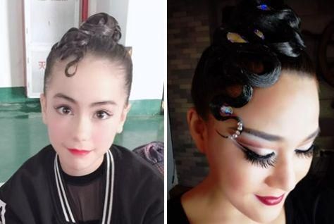 ヘアウィッグ 丸型 社交ダンス デモ 2色 オーダーメイド ハンドメイド