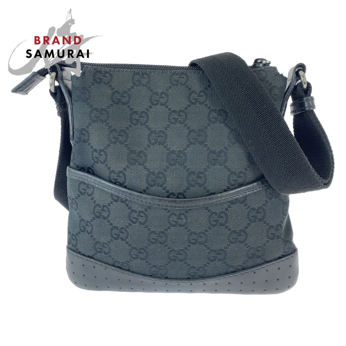 GUCCI グッチ ブラック 黒 シルバー金具 GGキャンバス 147671 