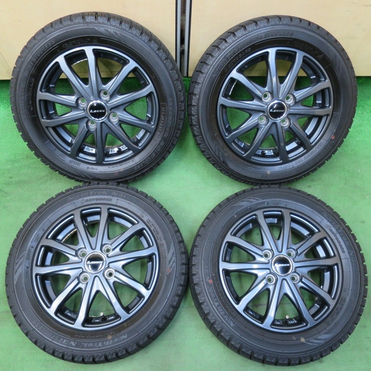 バリ溝 21年 9分☆スタッドレス 155/65R13 ヨコハマ アイスガード iG60