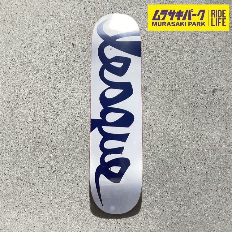 ムラサキパーク公式】LESQUE DECK TEAM LOGO WHITE/NAVY 7.75