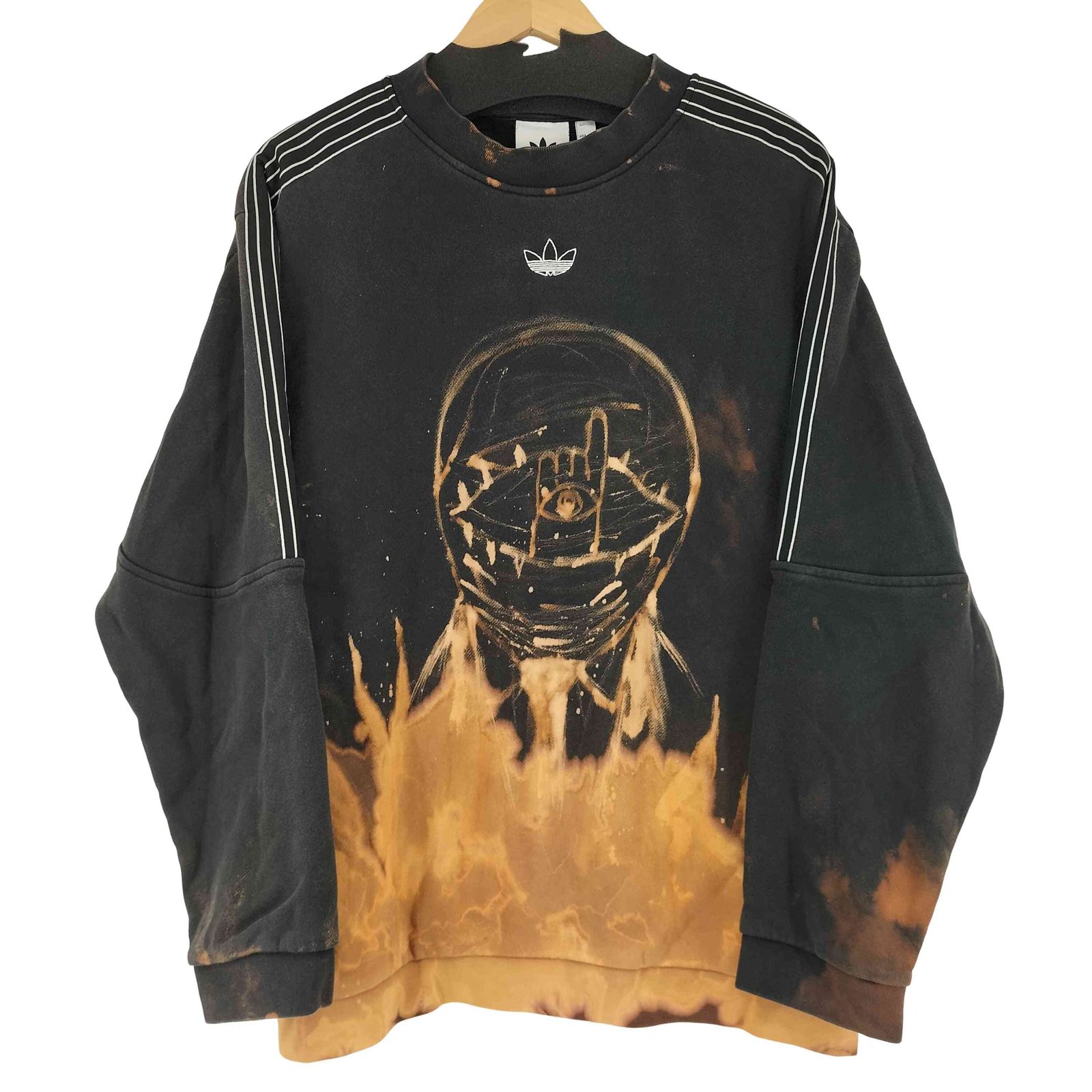 ユーズドフルギ USED古着 フロントロゴスウェット ブリーチ加工 メンズ import：XL 