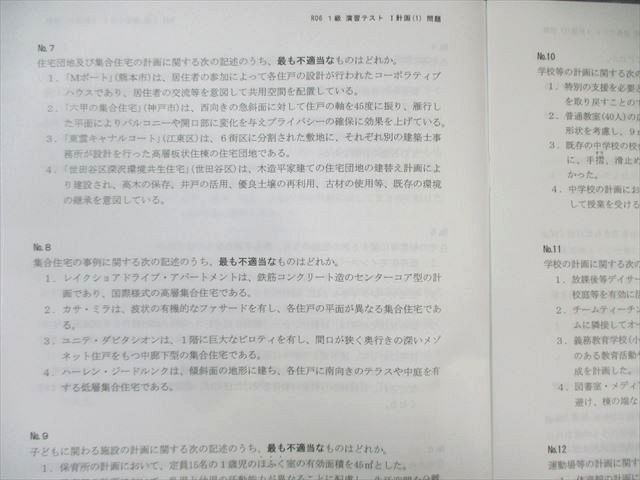 総合資格学院 1級建築士 演習テスト＆演テ確認問題 学科I〜V 【計26回分】 2024年合格目標 未使用品 185L4D 総合資格学院 1級建築士 演習テスト＆演テ確認問題 学科I～V