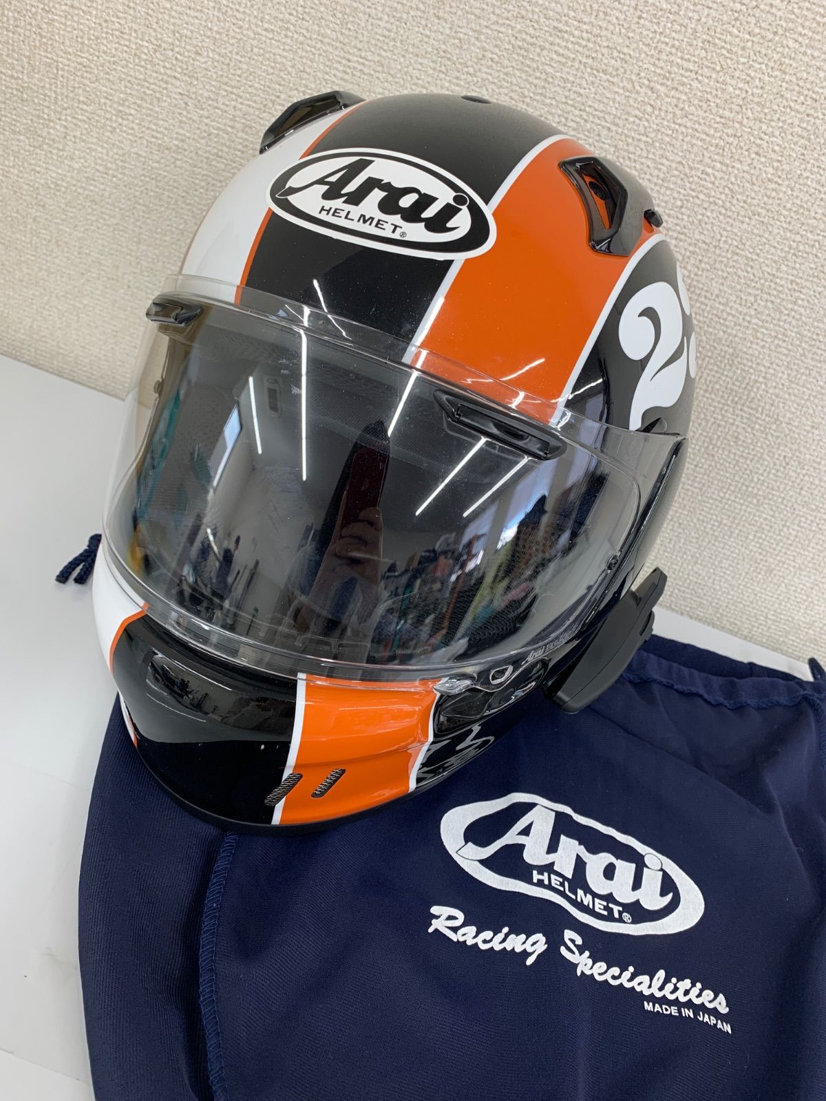 ￥１ Arai HEL MET アライ ヘルメット XD SNELL PROFILE 55.56cm ケビン アサートン
