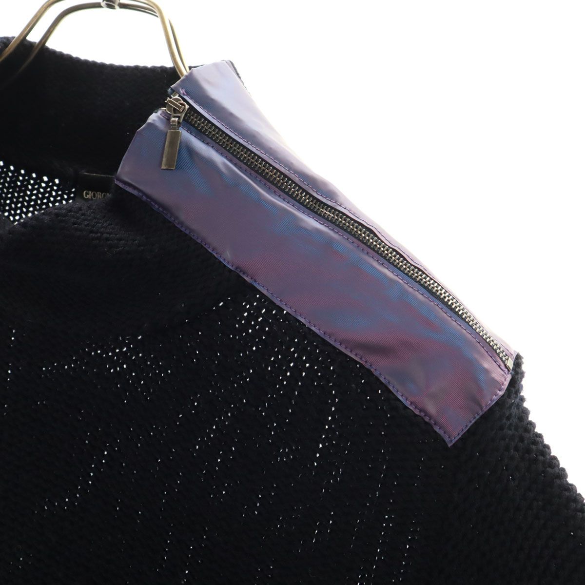 GIORGIO ARMANI ジョルジオアルマーニ イタリア製 長袖 ニット 48 ネイビー メンズ GIORGIO ARMANI ジョルジオアルマーニ イタリア製 長袖 ニット 48