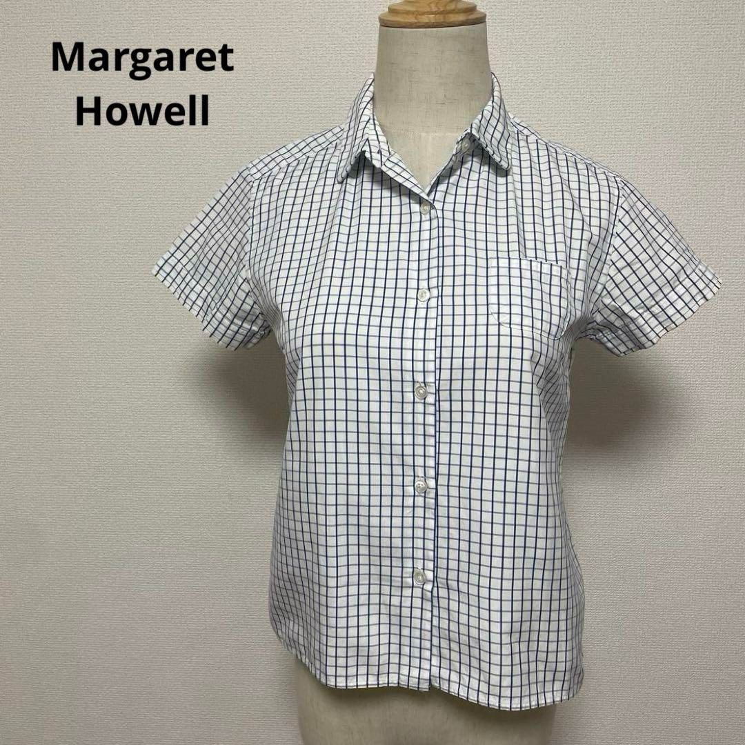 Margaret Howell マーガレットハウエル チェック柄 半袖シャツ 1 