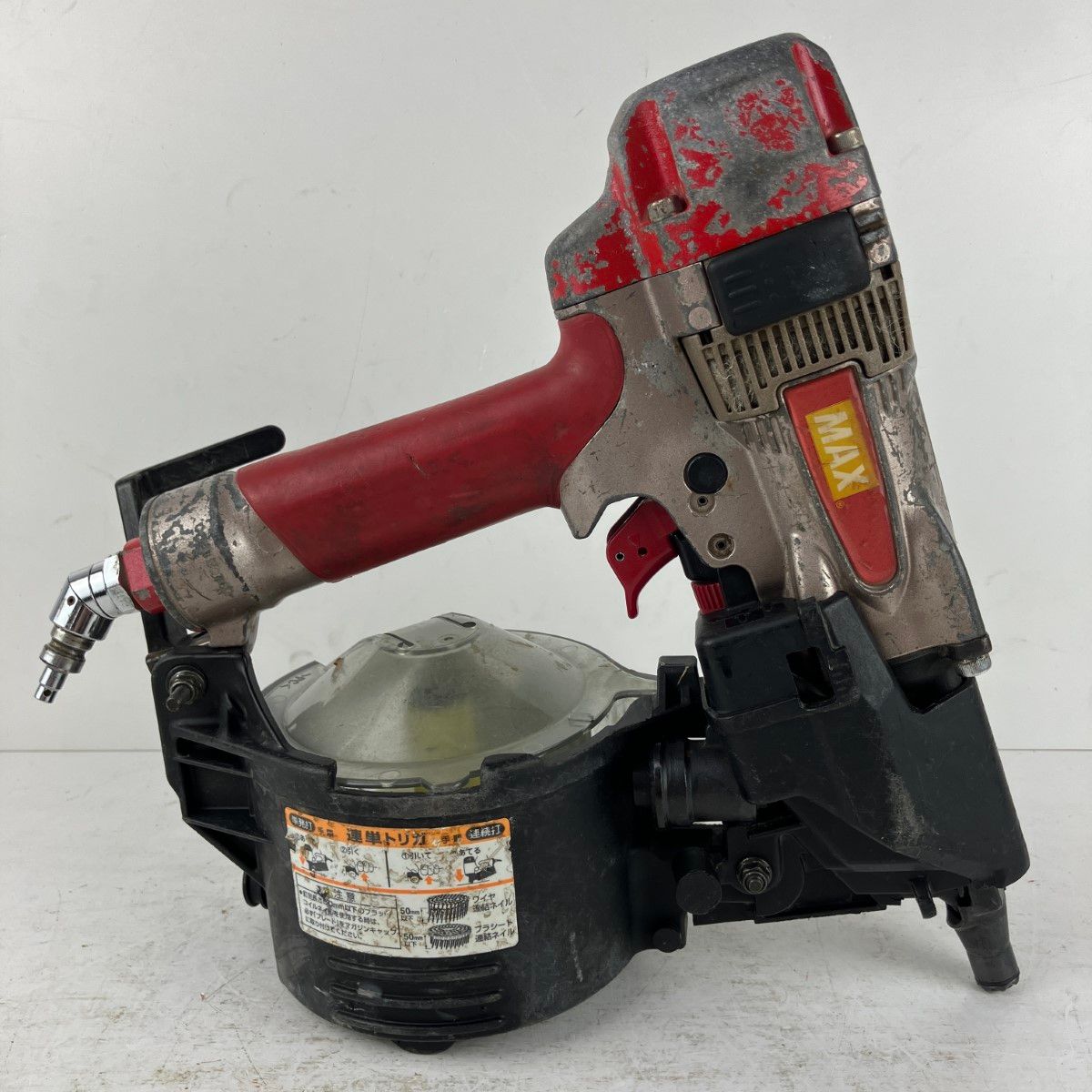 ЗЗMAX マックス 65mm 高圧 エア釘打ち機 HN-65N1 レッド