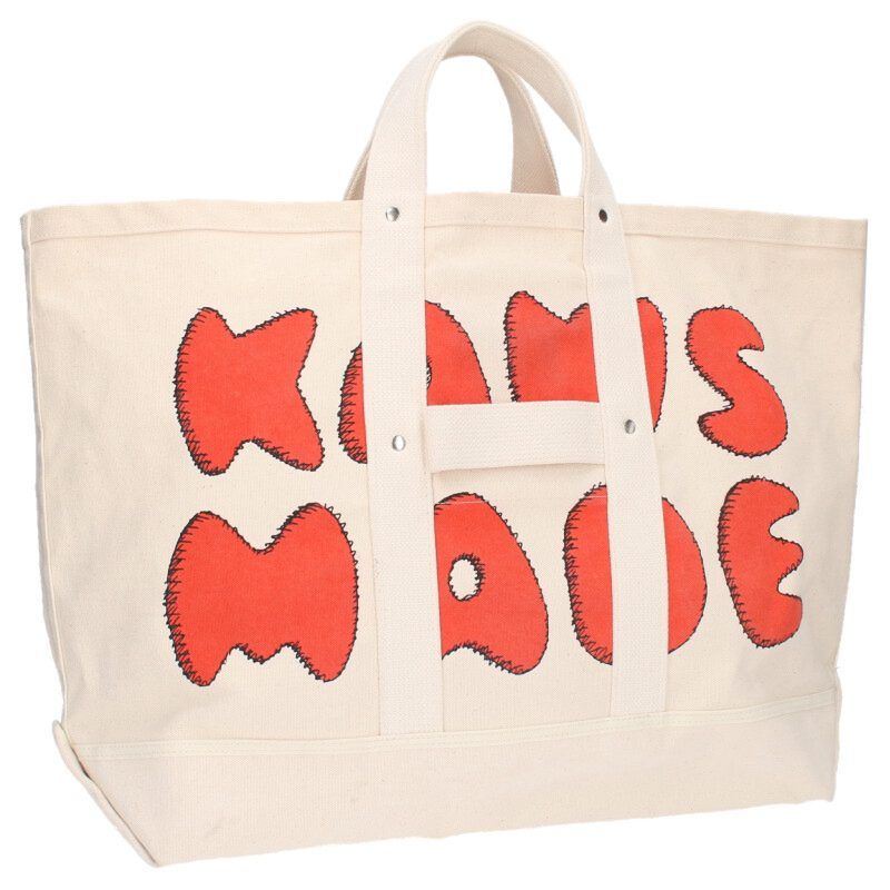 ヒューマンメイド  KAWS MADE TOTE コラボロゴプリントトートバッグ メンズ L