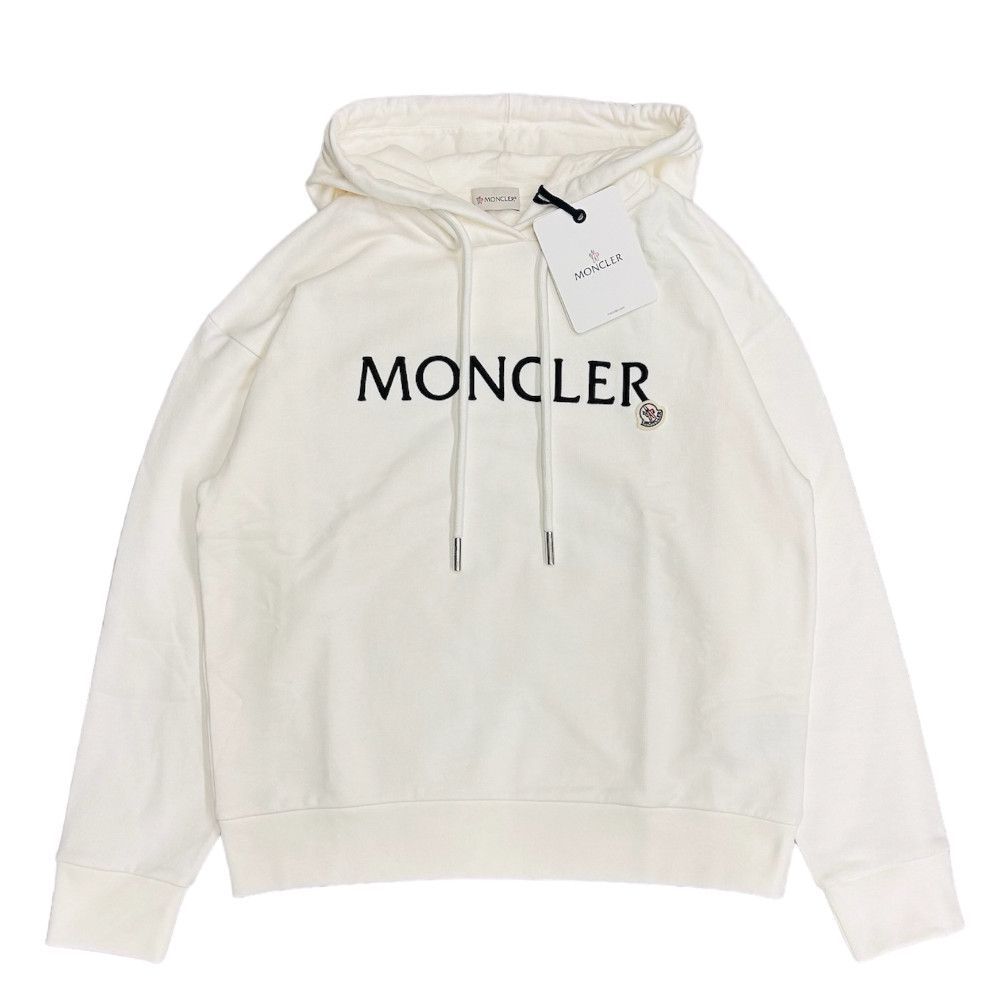 新品 Sサイズ MONCLER ロゴ 刺しゅう パッチ スウェット パーカー