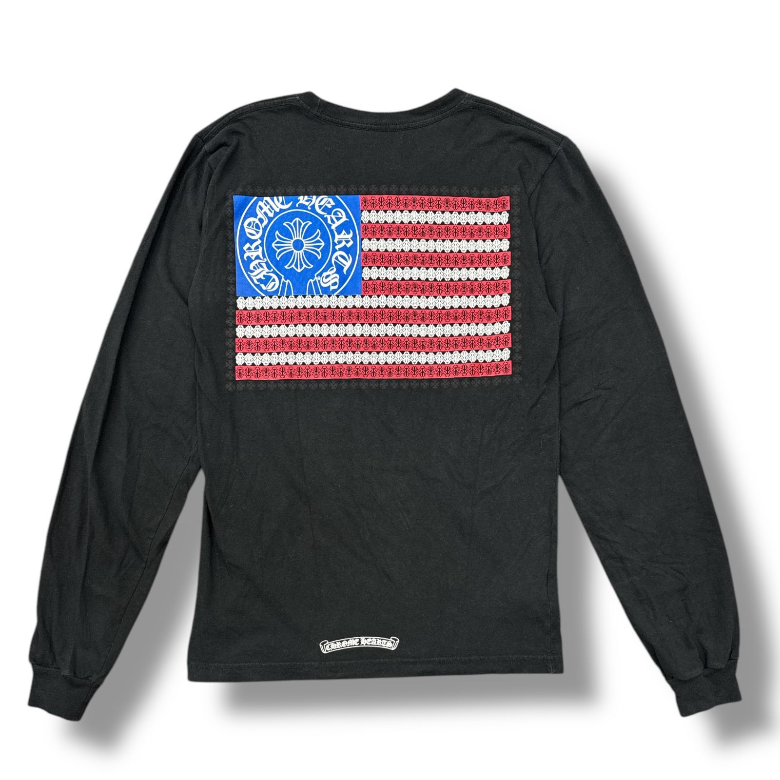 入手困難【CHROME HEARTS】アメリカンフラッグ ダガー Tシャツ Chrome Hearts Scroll Logo Osaka Tee 