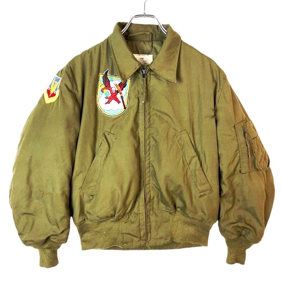 70sU.S.ARMY COLD WEATHER Flyers JacketフライトジャケットミリタリージャケットMilitary米軍ワッペン裏地中綿入りキルティング緑カーキ CVC vintageヴィンテージ41227