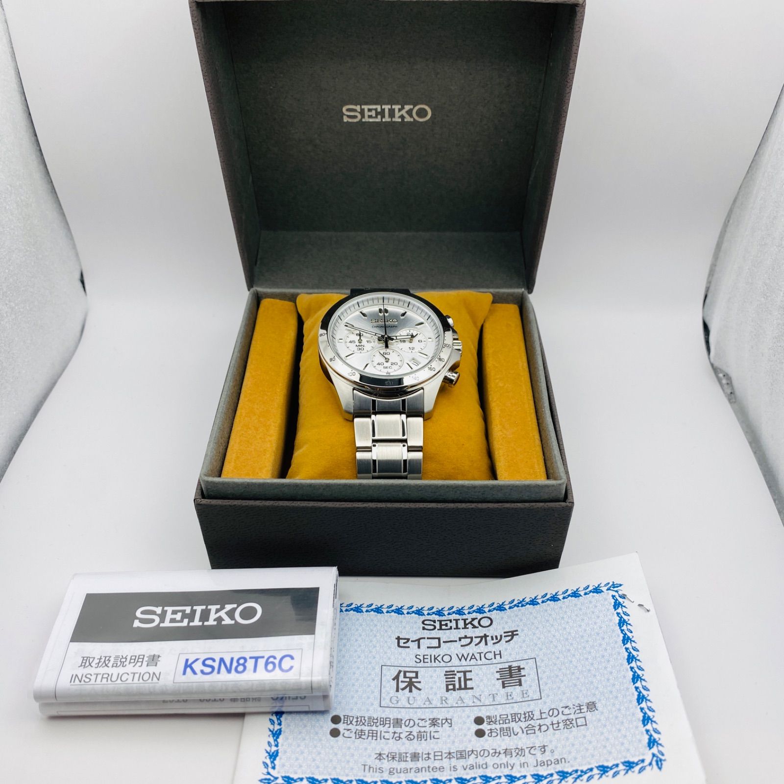 T113）美品 稼動品 SEIKO セレクション クロノグラフ SBTR009 8T63 