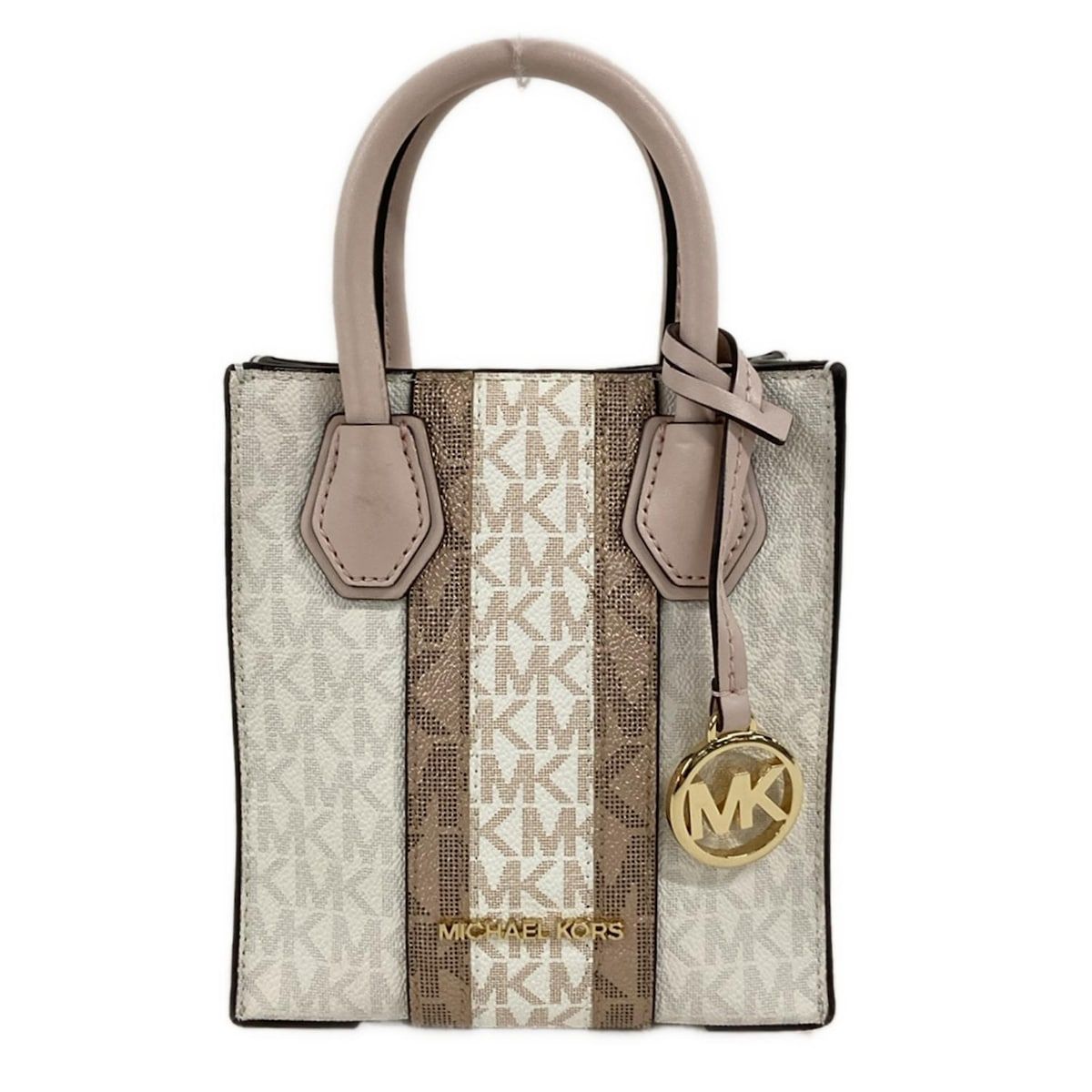 MICHAEL KORS マイケルコース トートバッグ - 白×ライトピンク×マルチ ミニバッグ レザー
