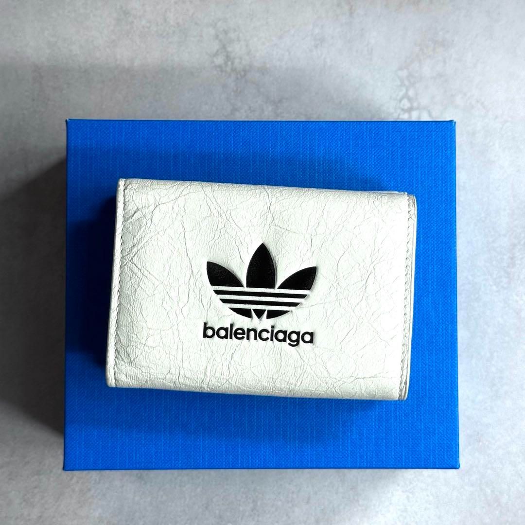 [コラボ]★BALENCIAGA×ADIDAS☆ミニウォレット 折り財布 未使用近/付属品完備/コラボ】 BALENCIAGA バレンシアガ x