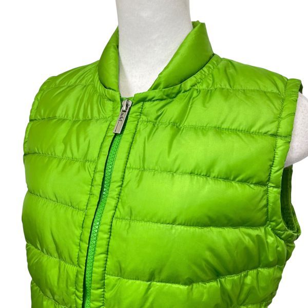 アデデ ADD ダウンベスト グリーン I42 USA4 F38 D36 L レディース S5V478