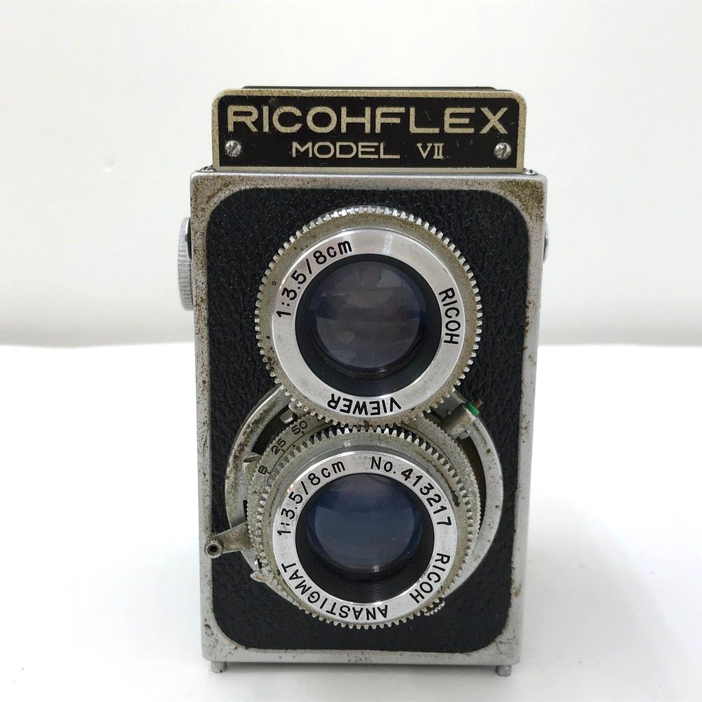 RICOHFLEX リコーフレックス  VII 二眼レフカメラ 1:3.5 8cm 1:3.5 8cm ※スレキズ・ハガレ・サビ・汚れ有