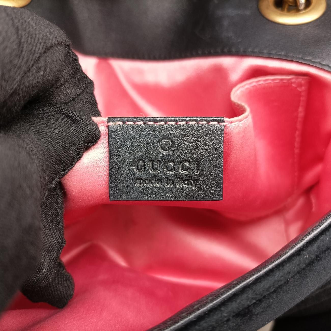 グッチGucciGGマーモントブラックベロア446744F022390003