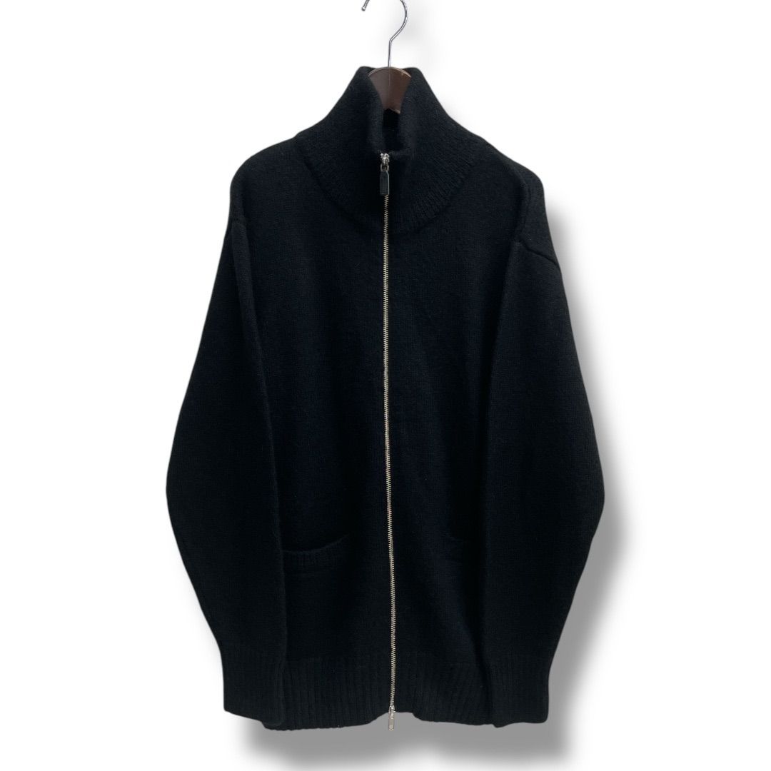 A2230★美品★ ALPACA*ニット*ジャケット*S*黒 FOLL / フォル】baby alpaca drivers knit jacket（ニット