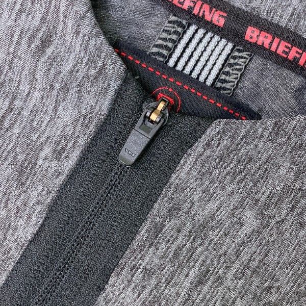 BRIEFING GOLF 2022年モデル ハーフジップ 長袖Tシャツ グレー系