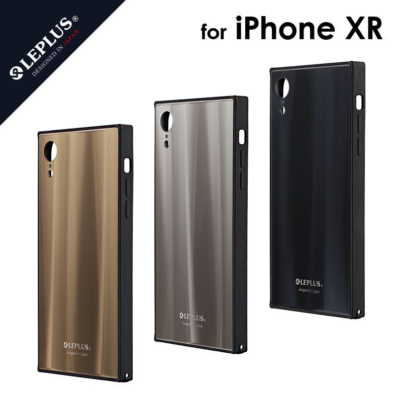 iPhone XR 背面ガラスシェルケース「SHELL GLASS SQUARE」 LP-IPMGSQ